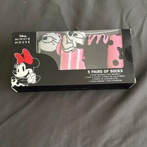 Disney Minnie Mouse Pink and Gray Sock Collection